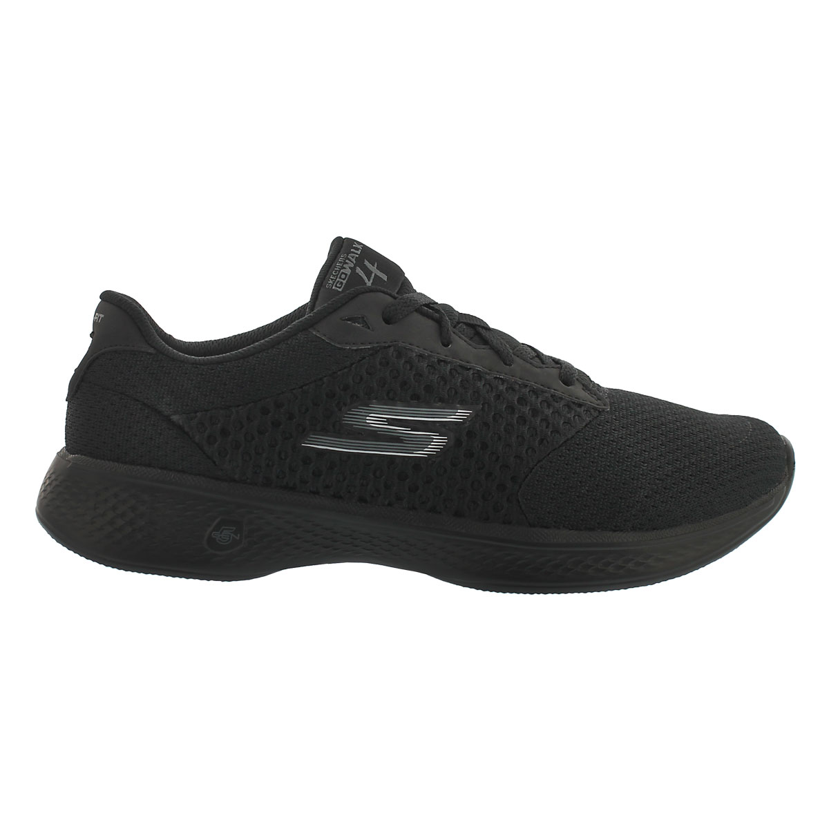 Lds GO Walk 4 blk lace up walking shoe