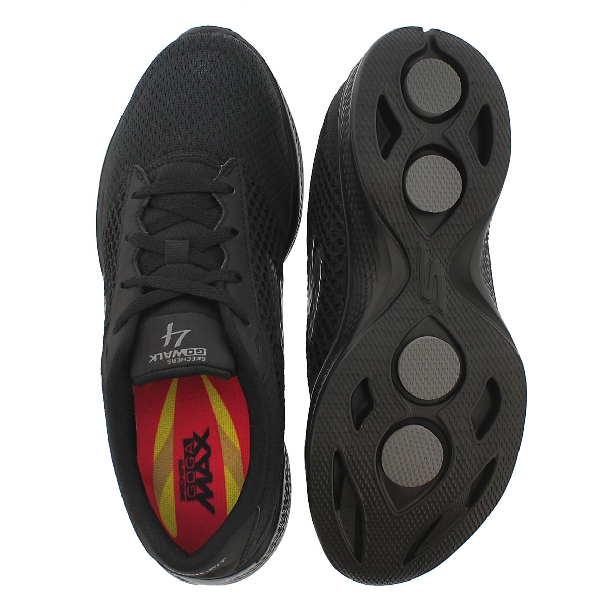 Lds GO Walk 4 blk lace up walking shoe