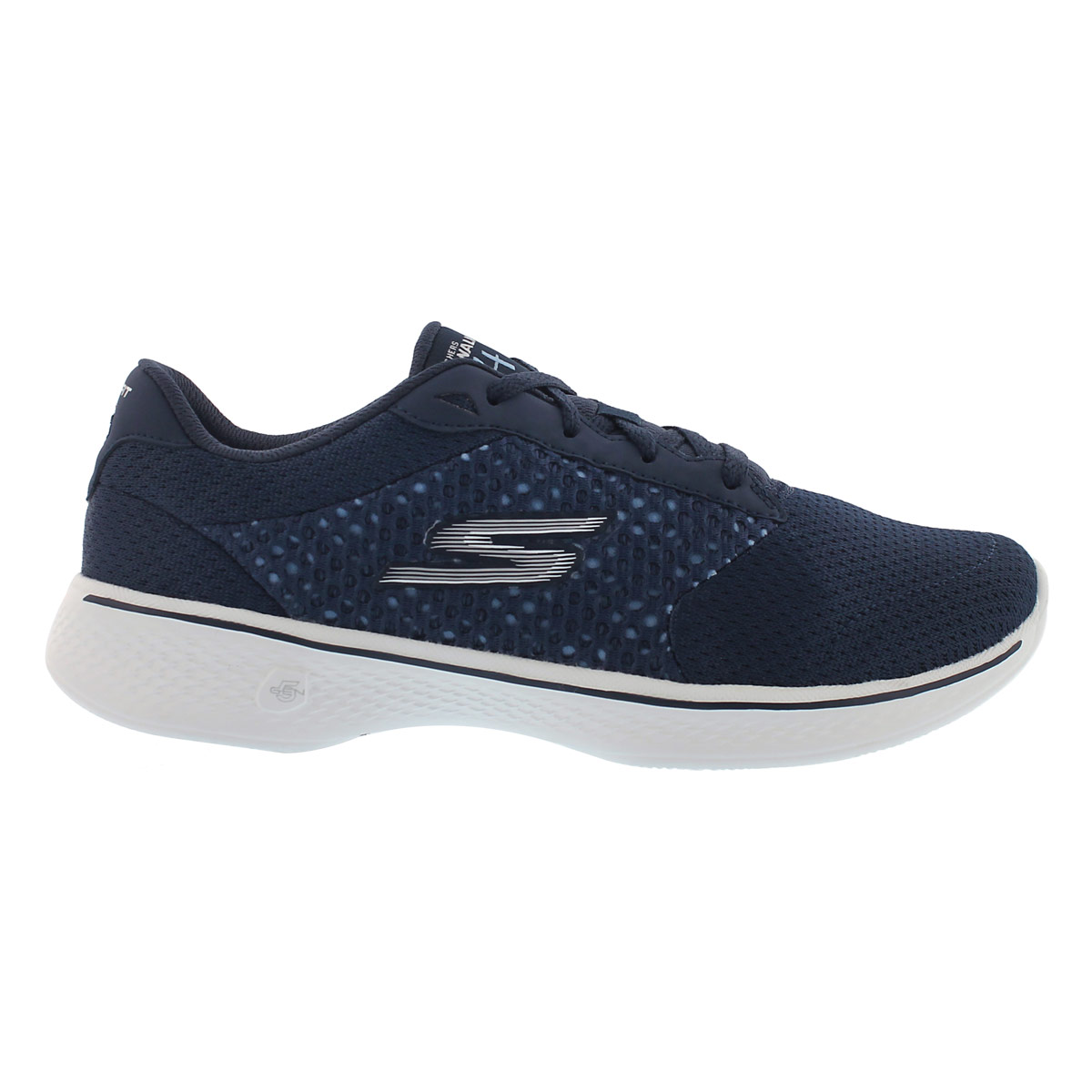 Lds GO Walk 4 nvy lace up walking shoe