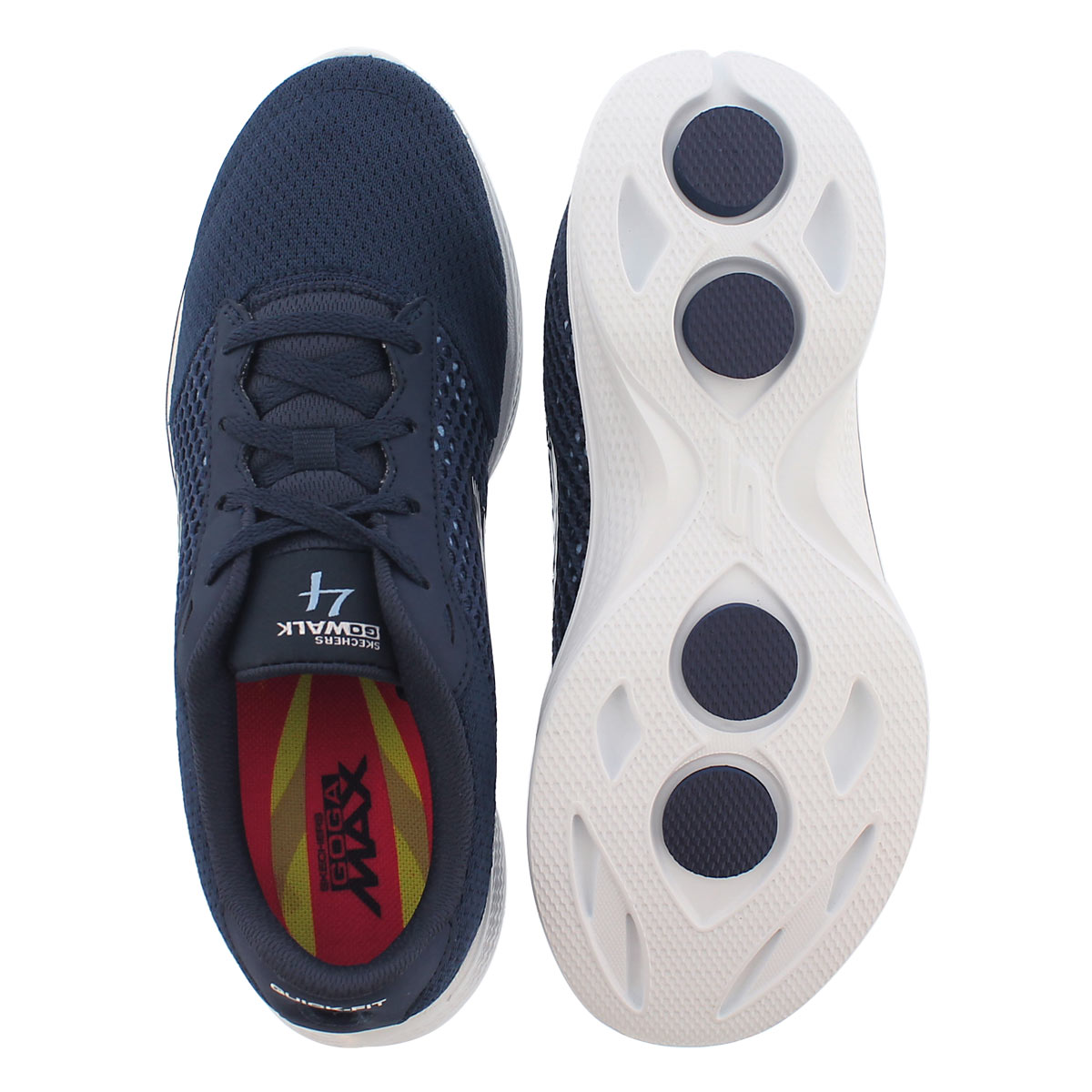 Lds GO Walk 4 nvy lace up walking shoe
