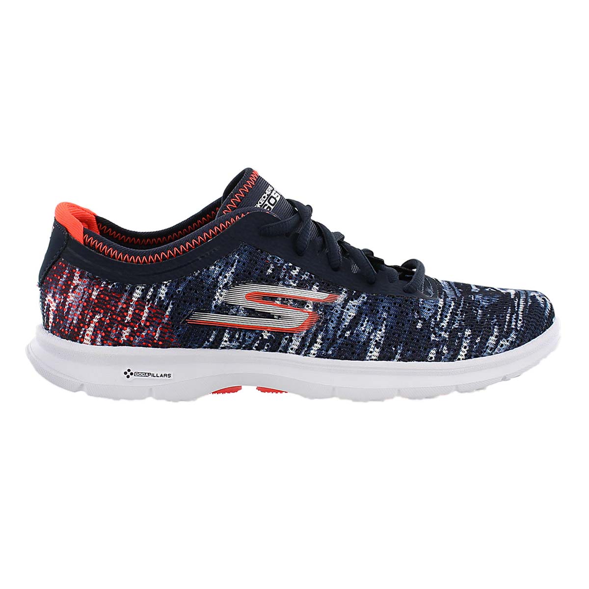 Lds GOstep nvy/coral laceup sneaker
