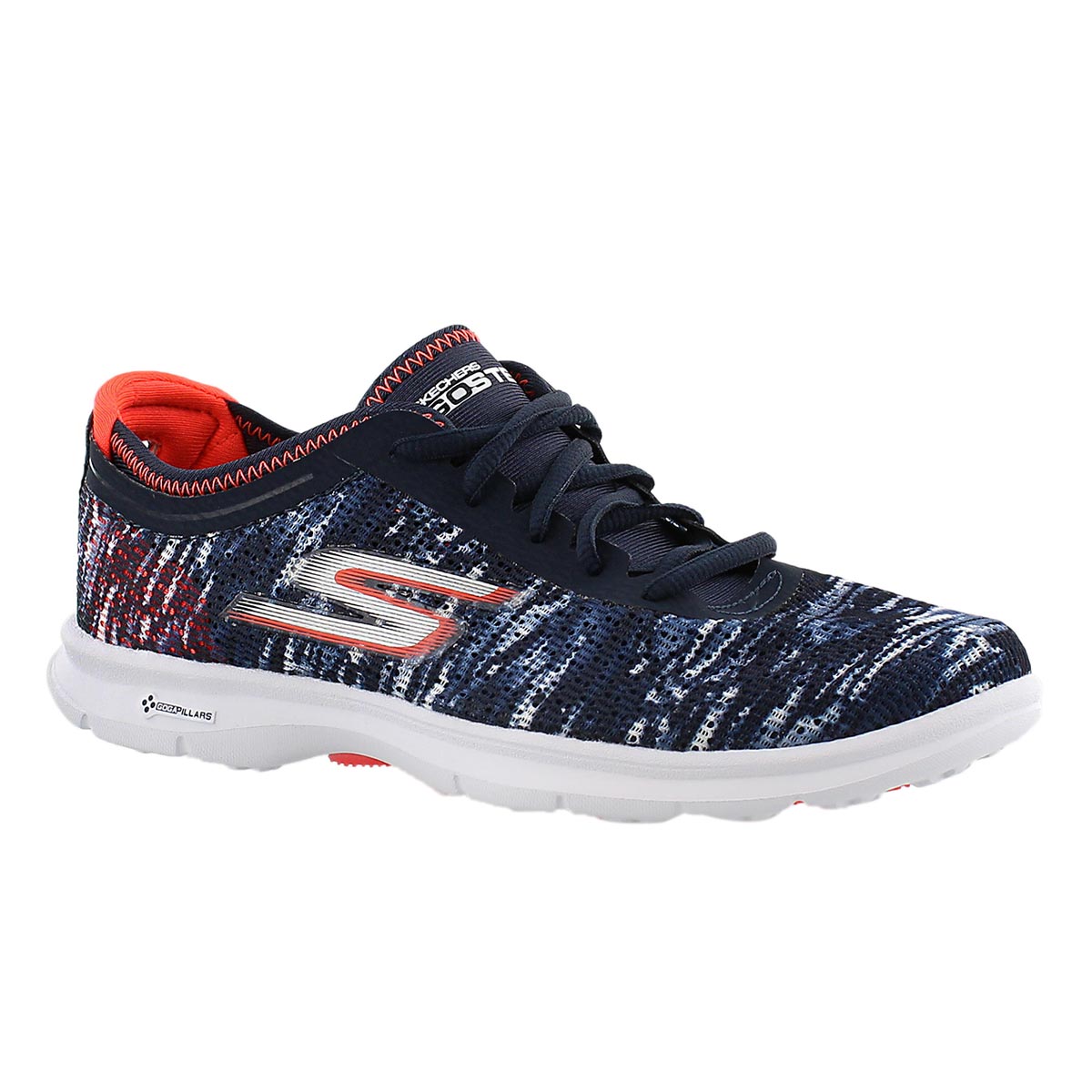 Lds GOstep nvy/coral laceup sneaker