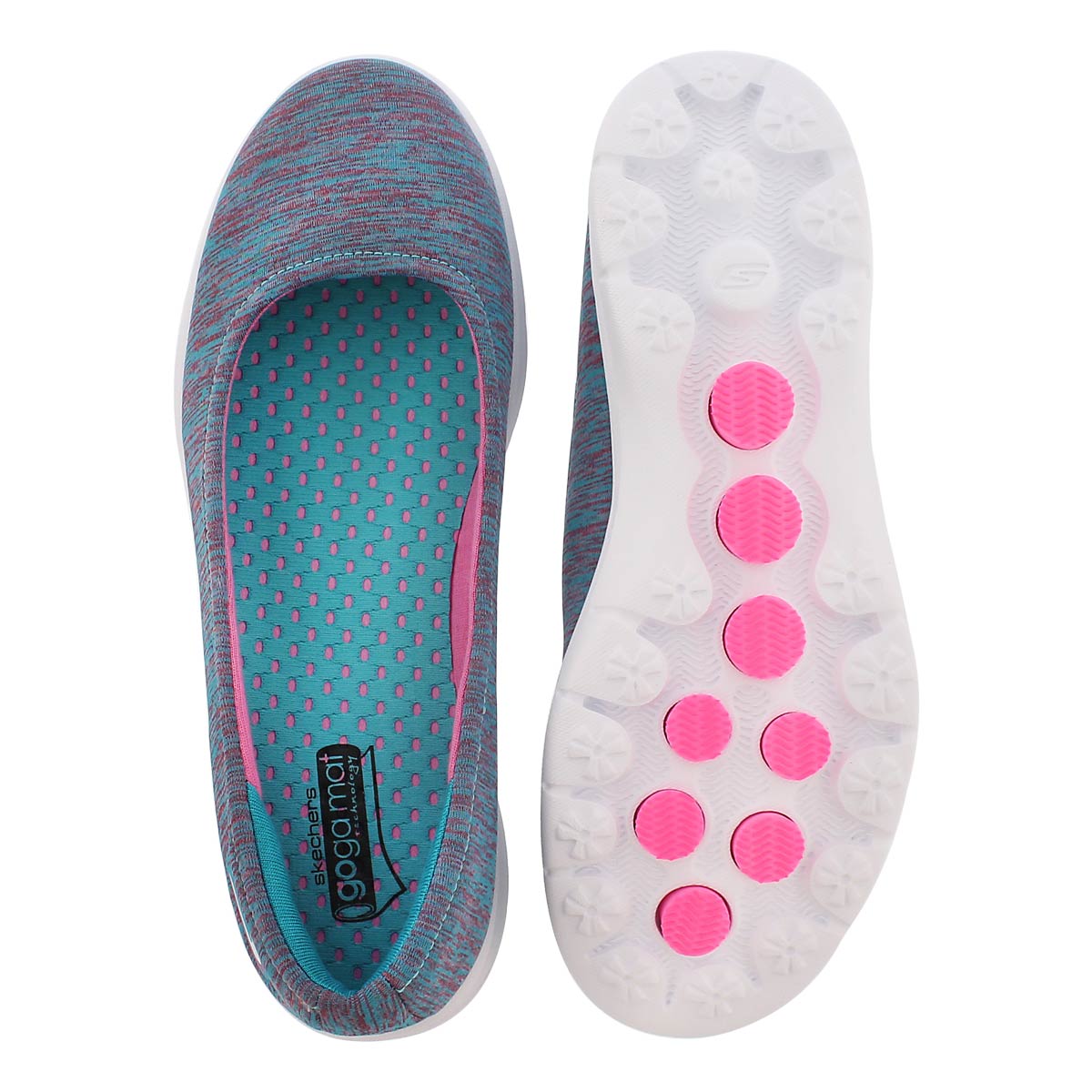 Lds GOstep Challenge blu/pk walking shoe