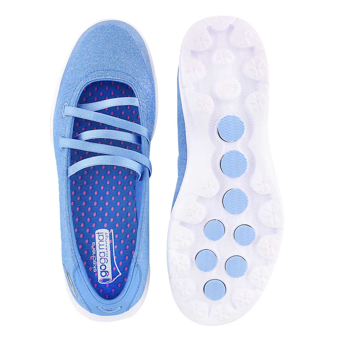 Lds Pose blue mary jane flat