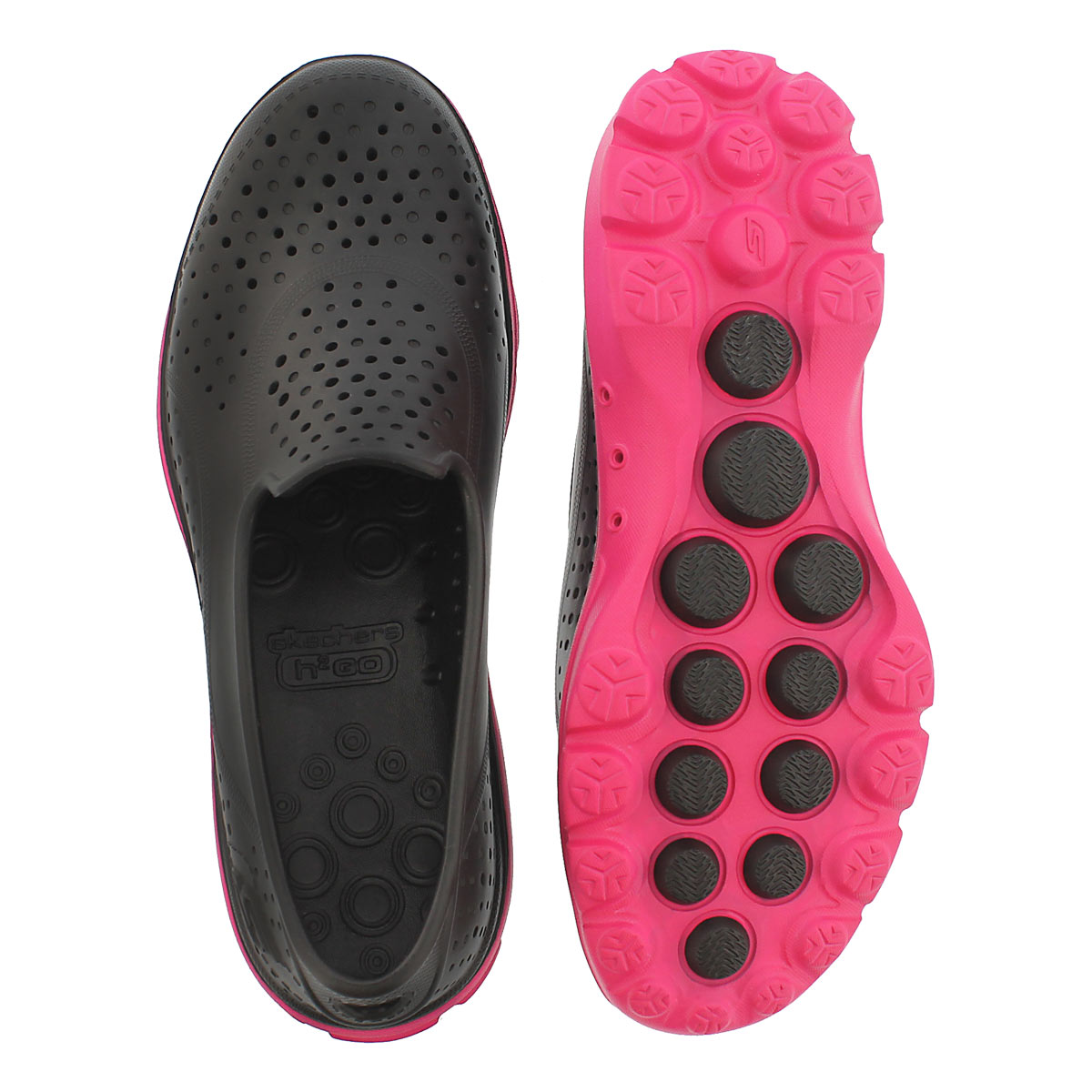 Lds H2 GO black/pink waterproof slip on