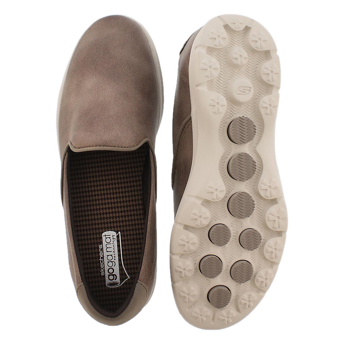 Lds Untouched taupe slip on loafer