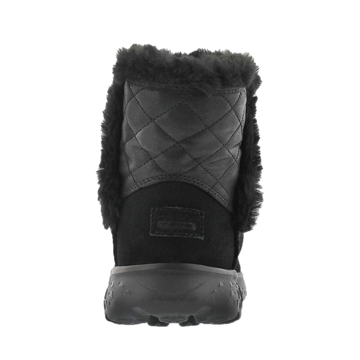 Lds 400 Cozies blk quilted suede boot
