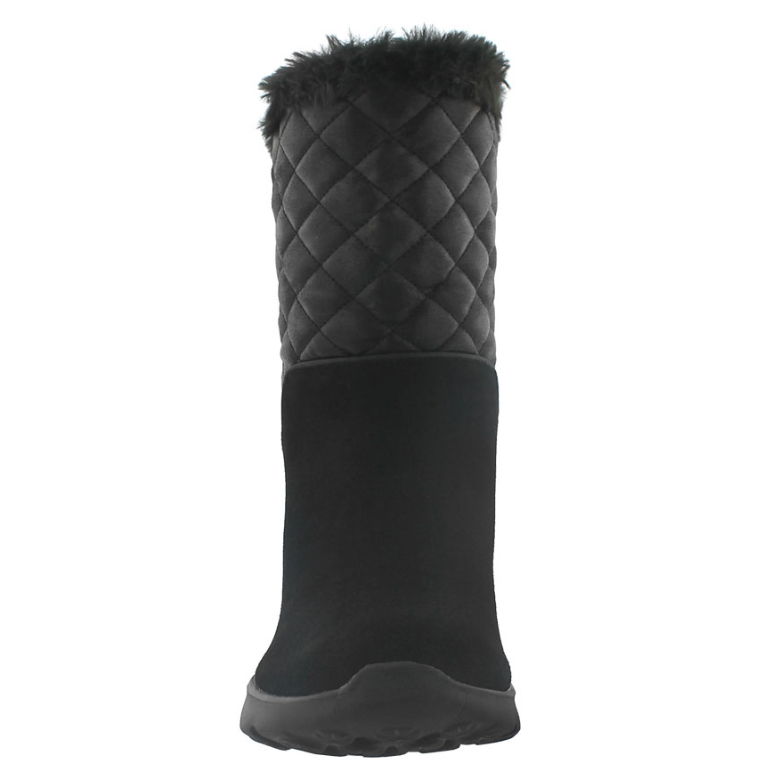 Lds 400 Snugly black quilted mid boot