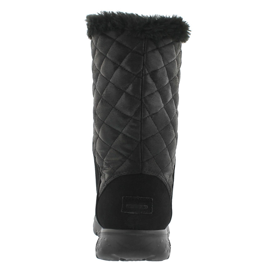 Lds 400 Snugly black quilted mid boot
