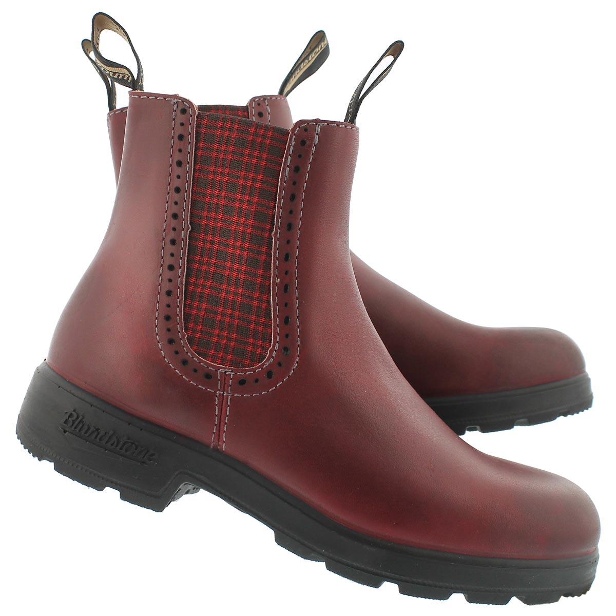 Botte Girlfriend, bourgogne/tartan, fem