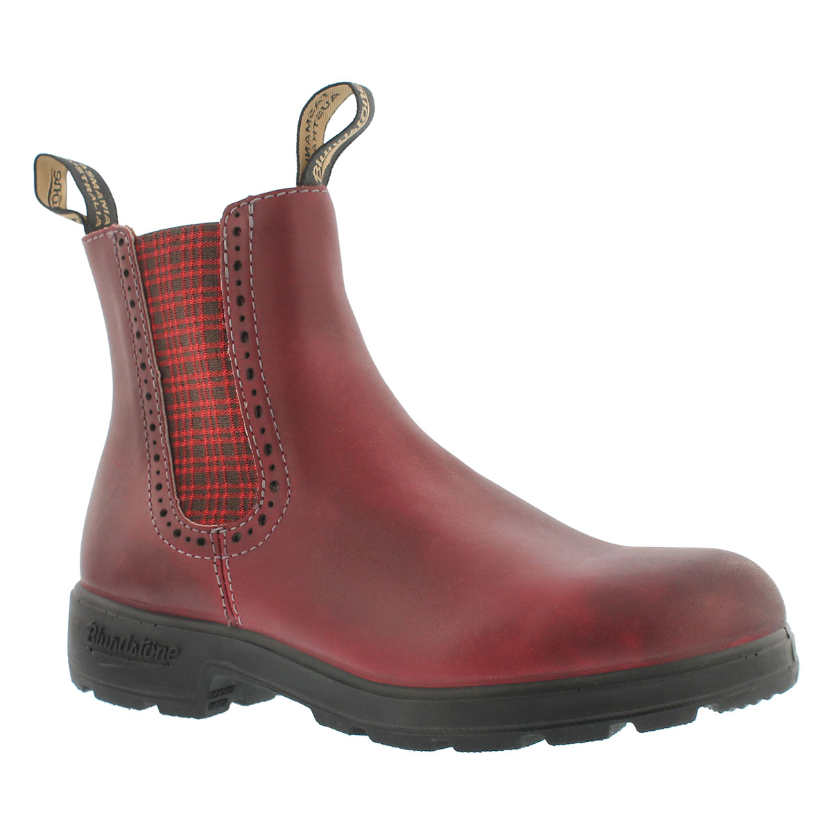 Botte Girlfriend, bourgogne/tartan, fem