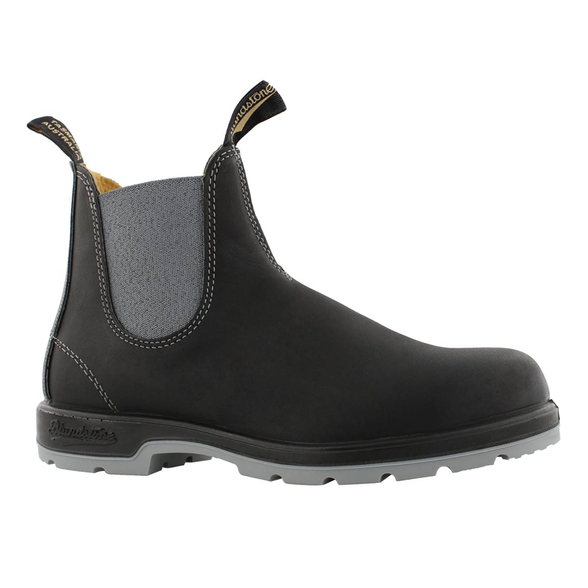 Unisex Lthr Lined gry/blk twin gore boot