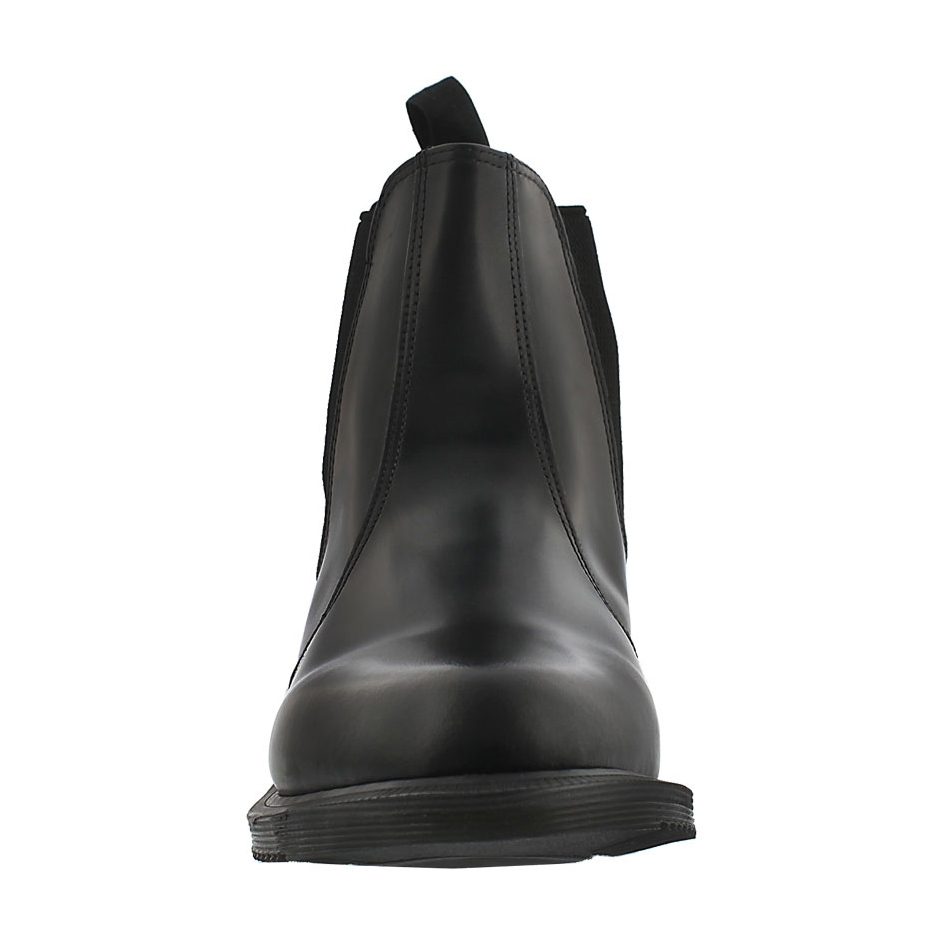 Lds Flora black pull on chelsea boot