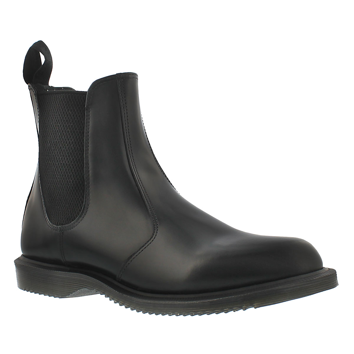 Lds Flora black pull on chelsea boot