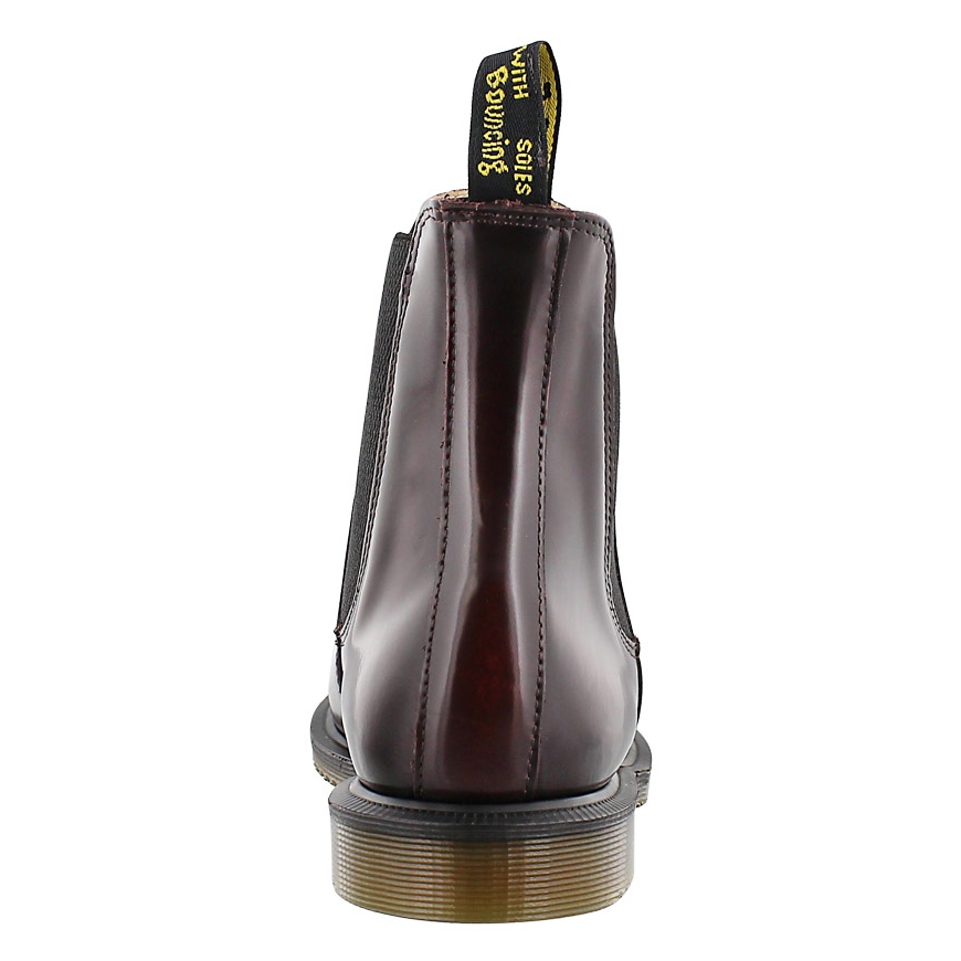 Lds Flora red pull on chelsea boot