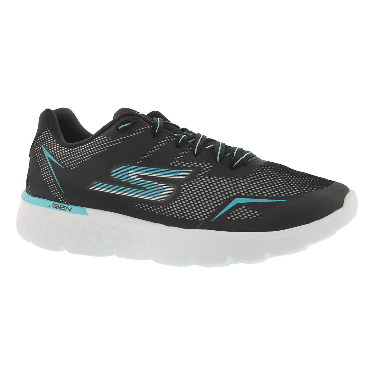 Women's GOrun 400 blk/aqua lace up sneakers