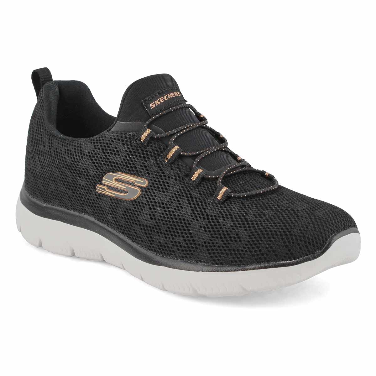 Espad. Summits, noir/rose femmes