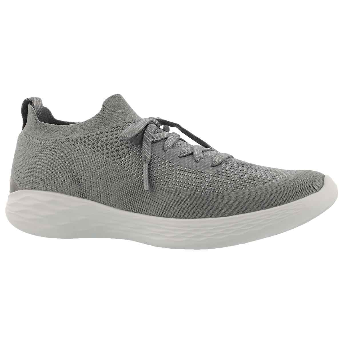 Women's YOU SHINE grey slip on sneakers