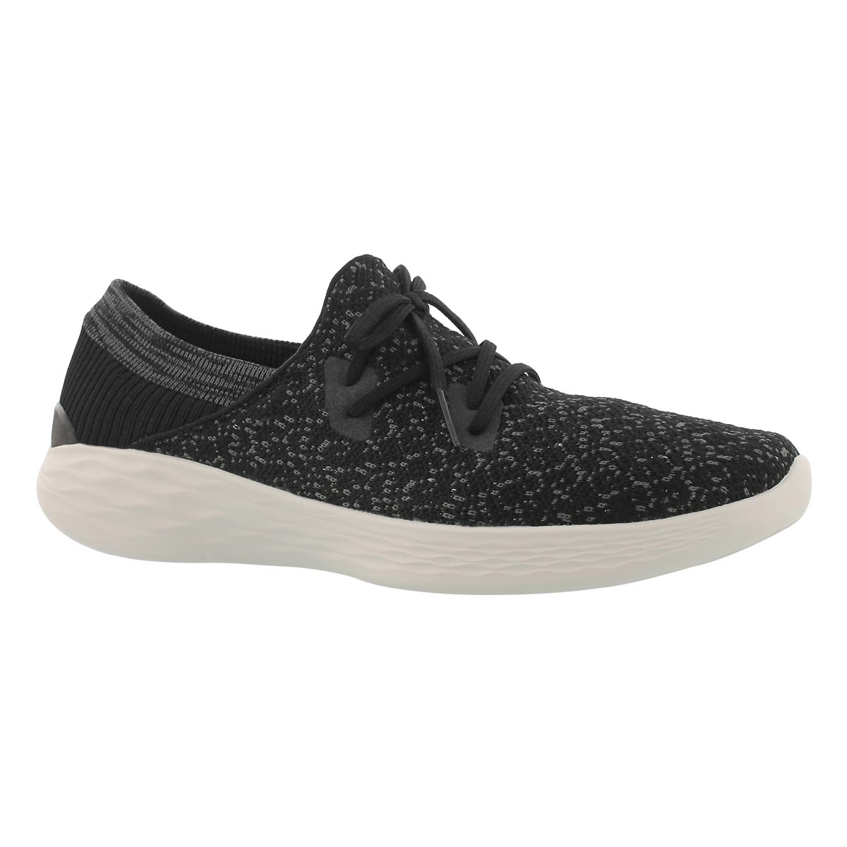 Women's YOU EXHALE black sparkle slip on sneakers