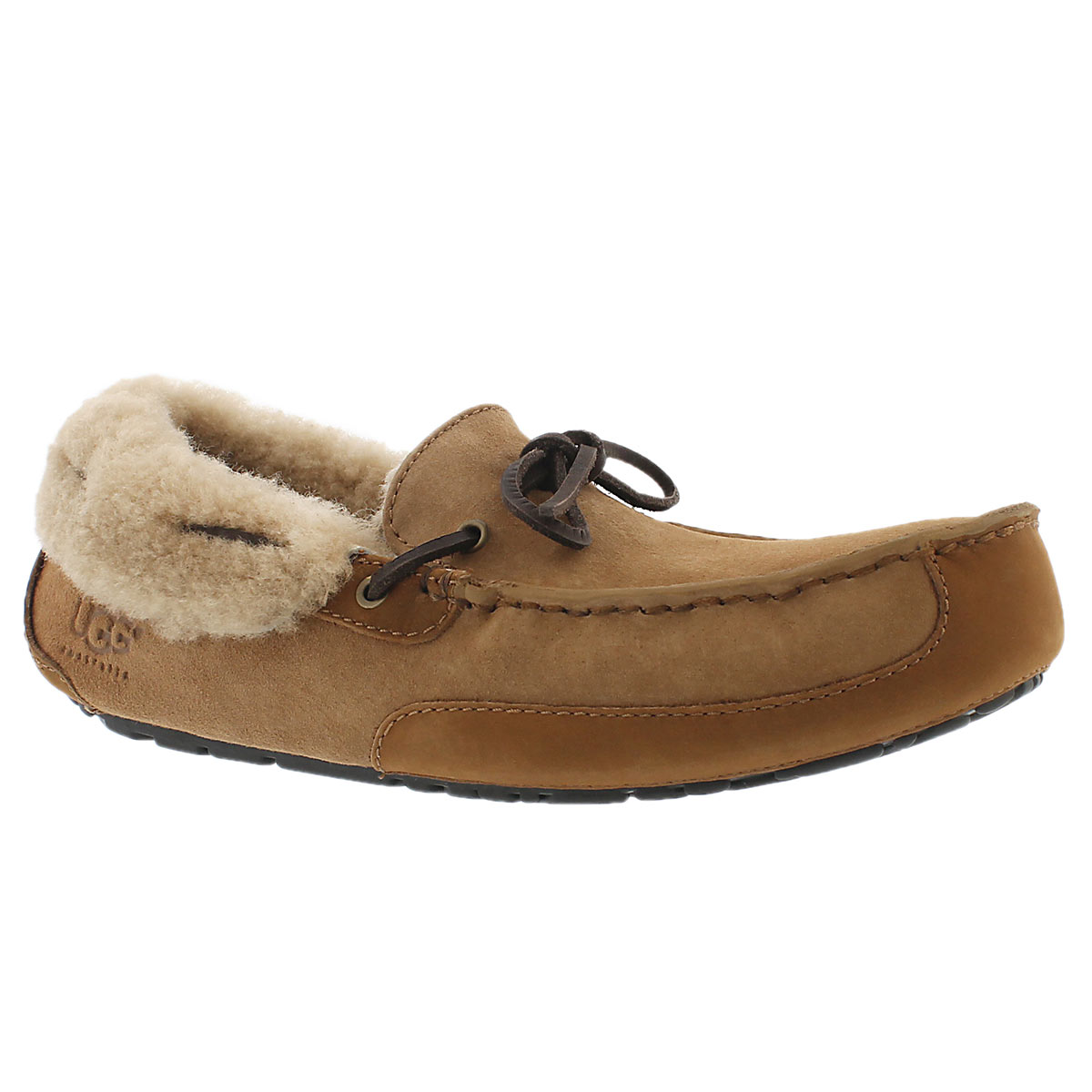 Men's FLEMING chestnut sheepskin moccasins