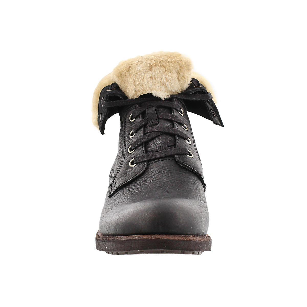 Mns Larus blk lthr casual fold down boot