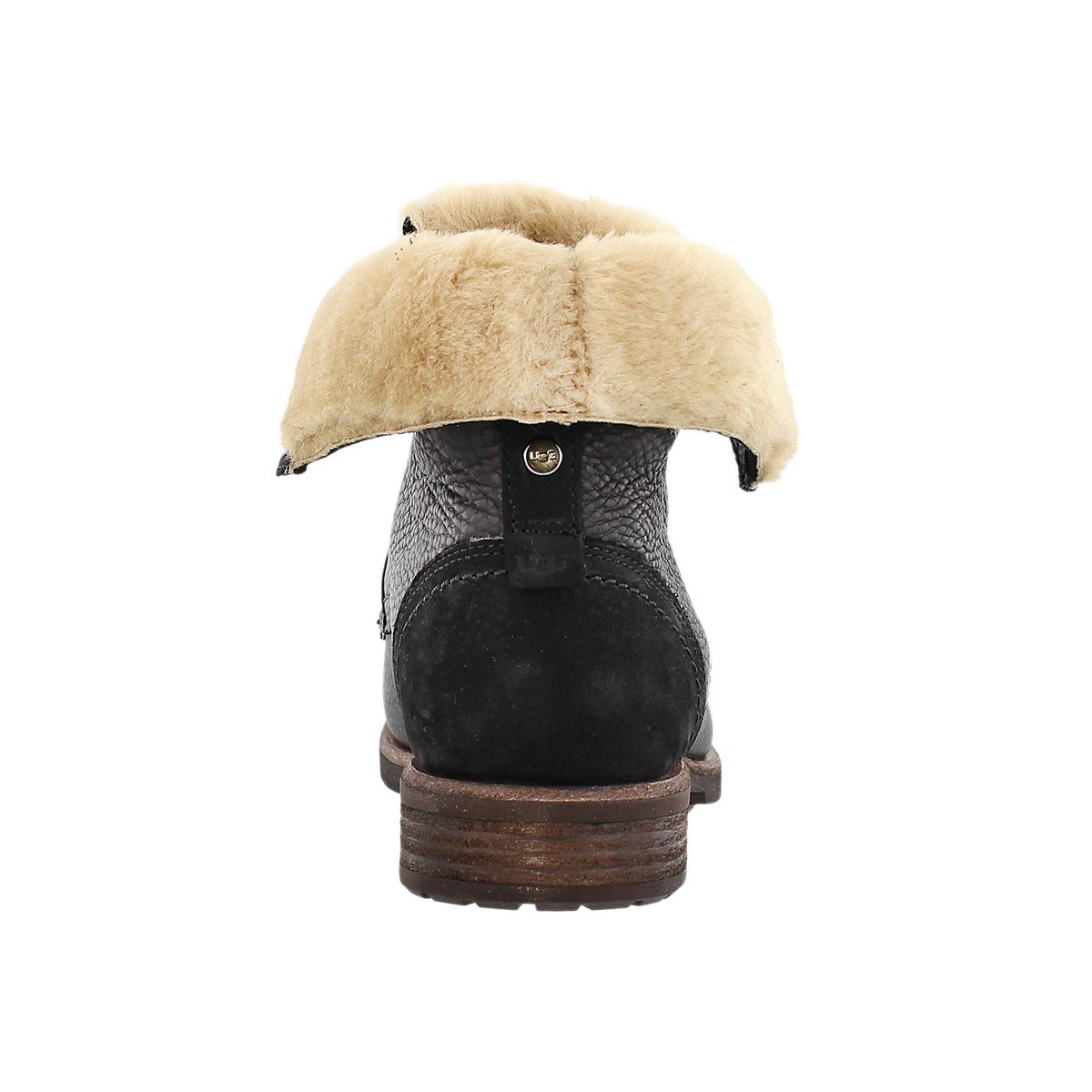 Mns Larus blk lthr casual fold down boot