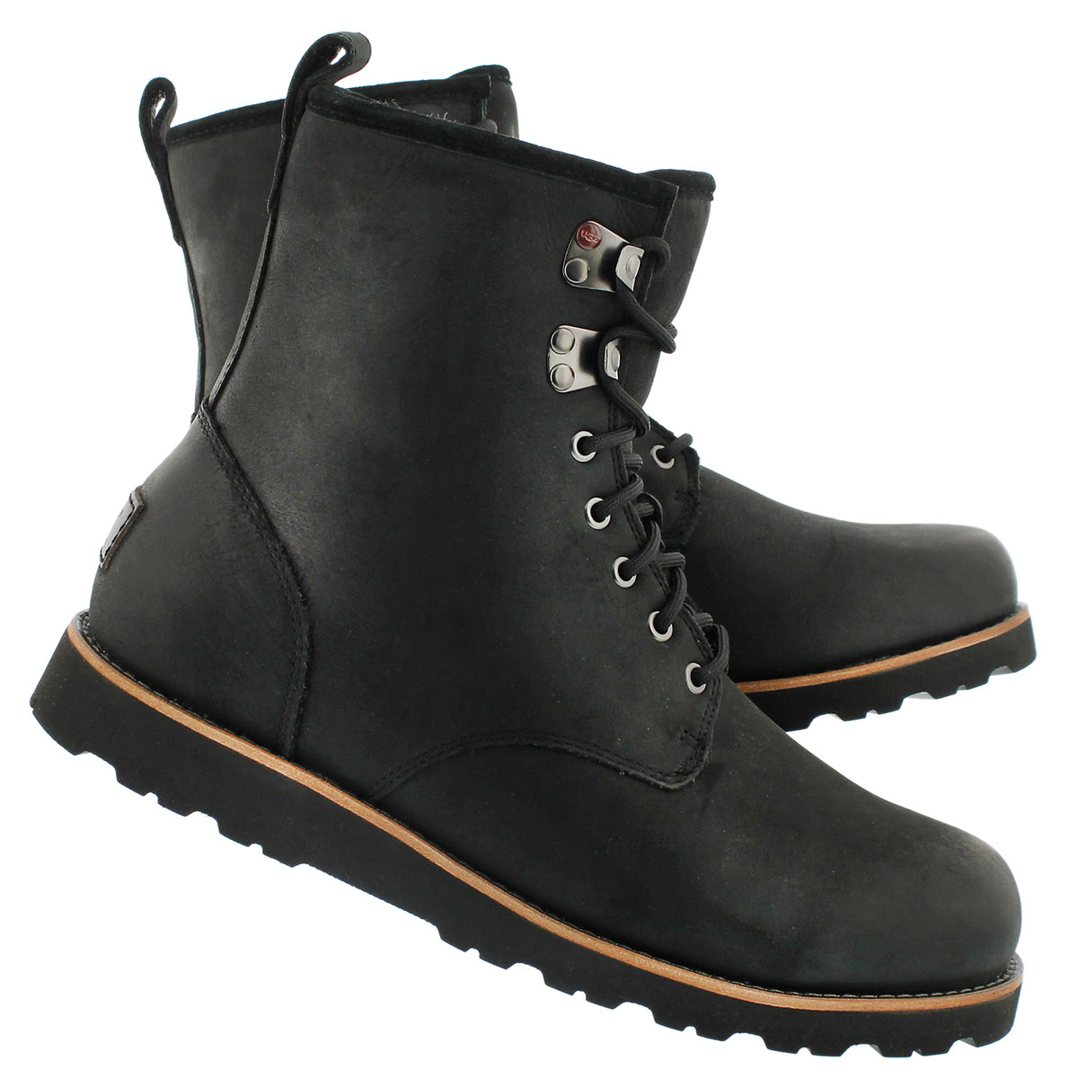 Mns Hannen blk lthr wtpf casual boot