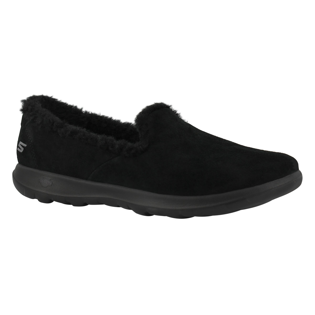 Lds GOWalk Lite blk slip on lined shoe