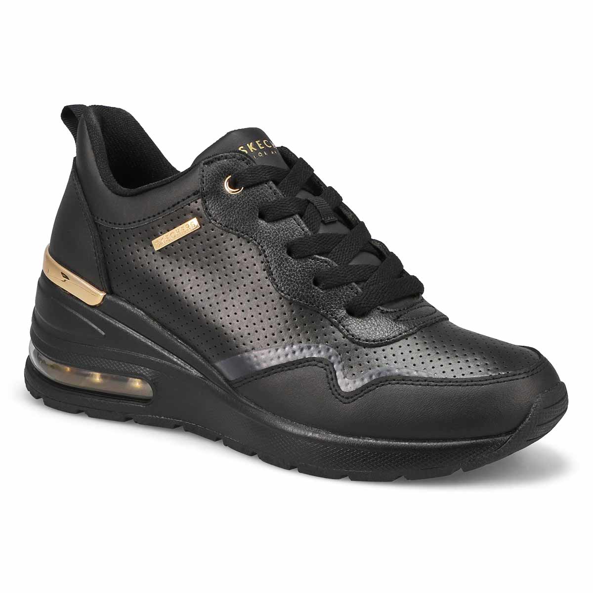 Womens Million Air Lace Up Sneaker - Black