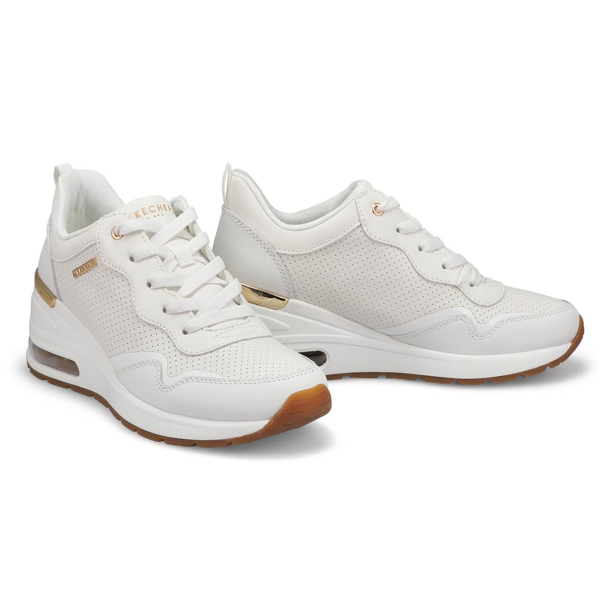 Womens Million Air Lace Up Sneaker - White