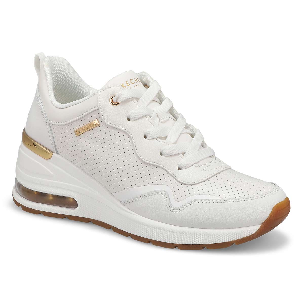 Womens Million Air Lace Up Sneaker - White