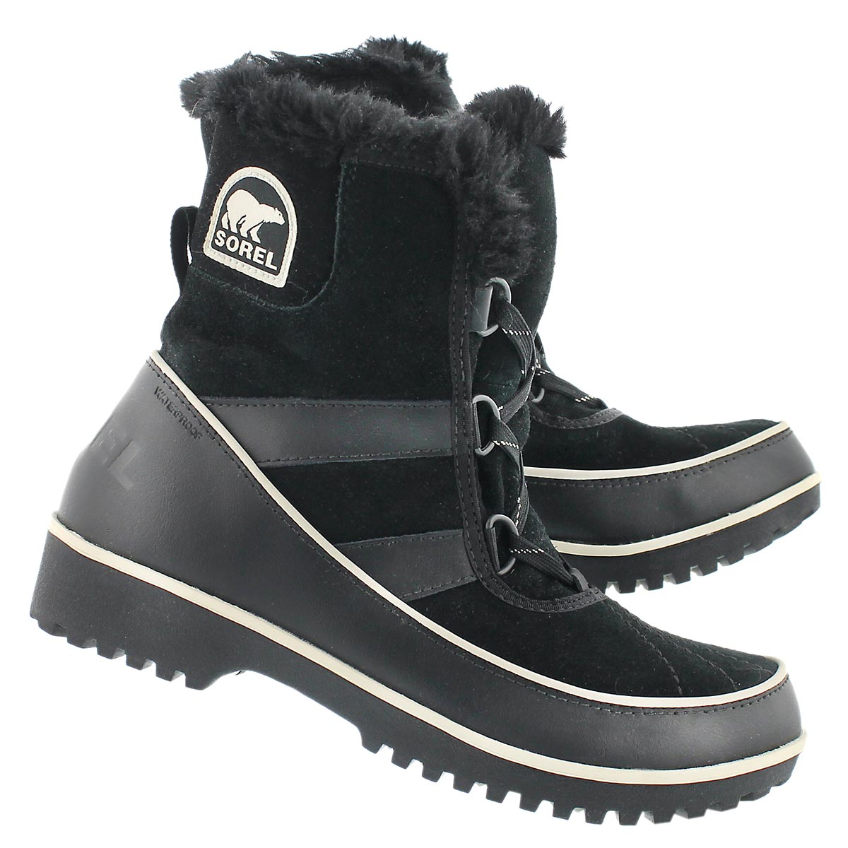 Lds Tivoli II blk mid shaft wnter boot