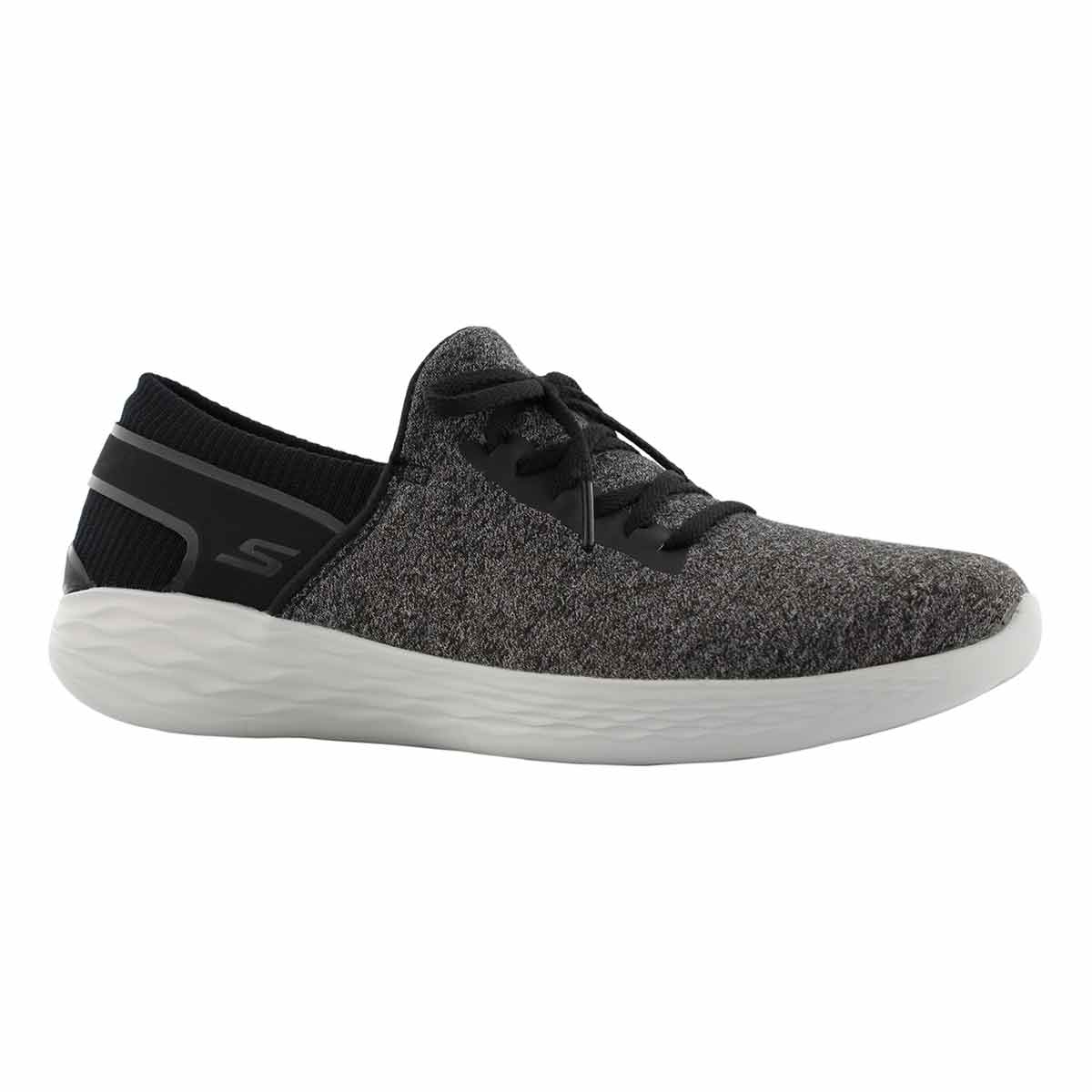 Lds YOU Ambiance blk/gy lace slipon snkr