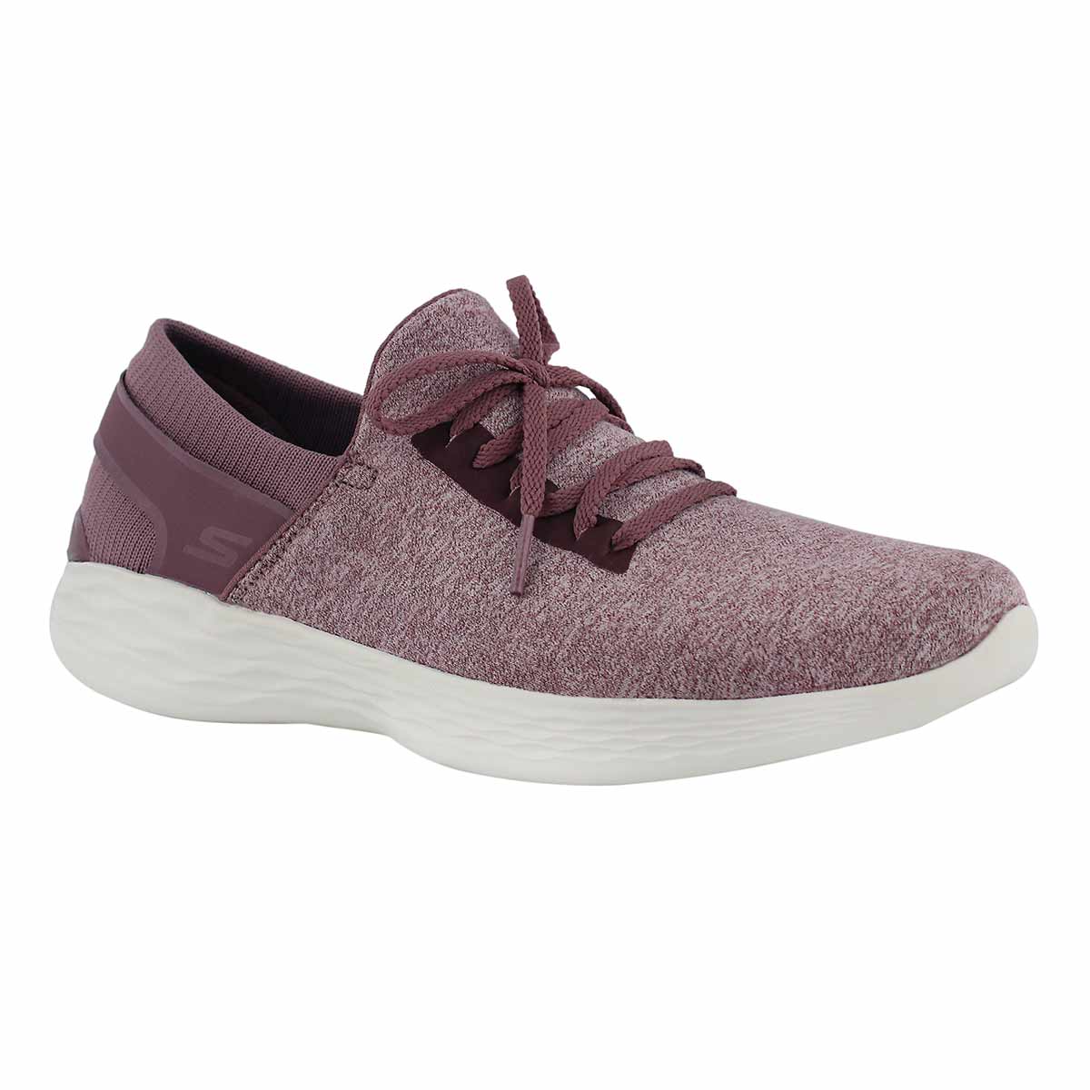 Women's YOU mauve slip on decorative lace sneakers