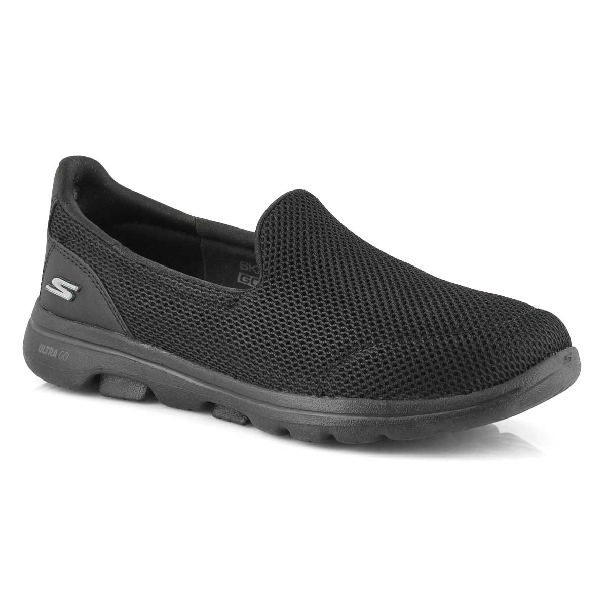 skechers womens black slip on shoes