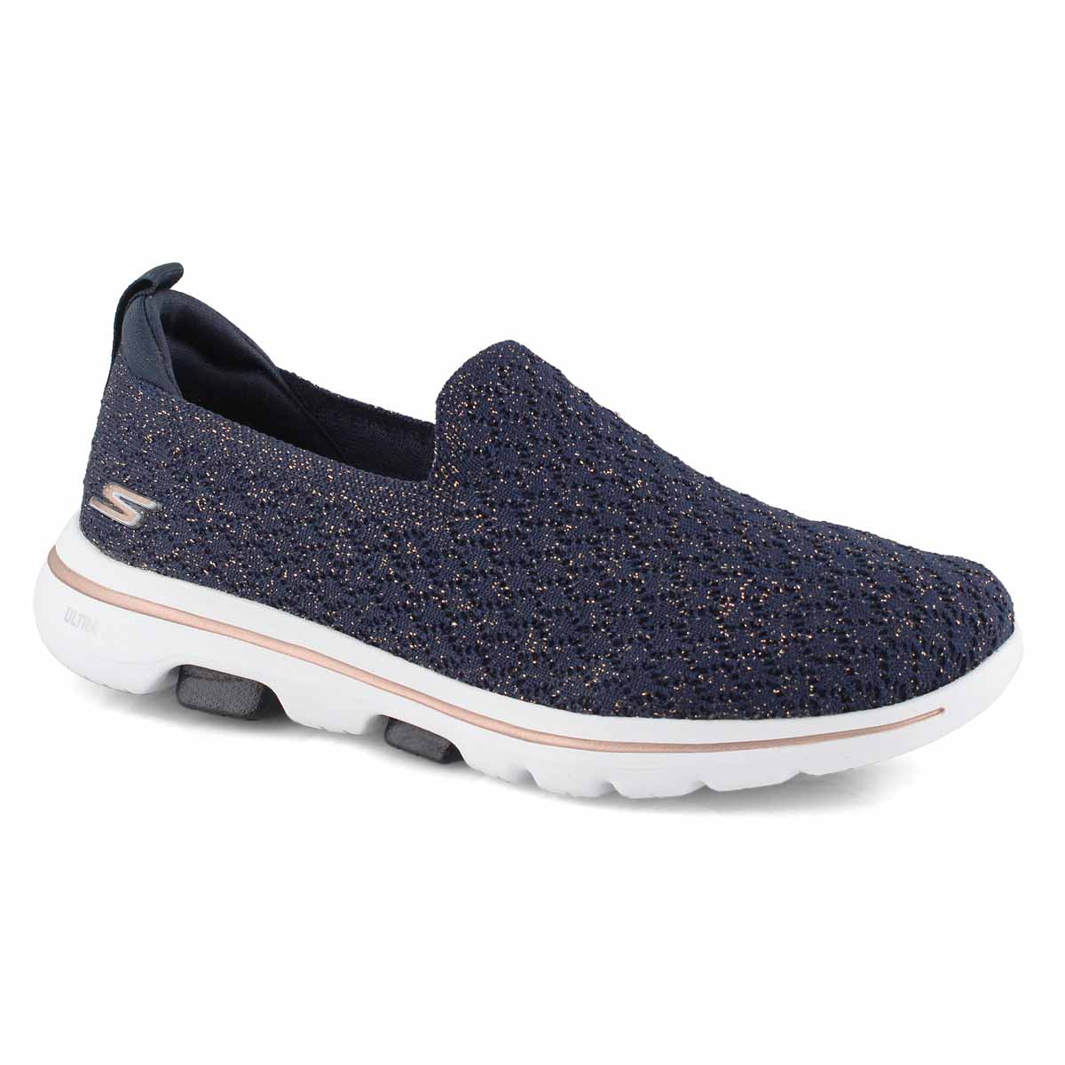 Lds GOwalk 5 Brave navy slip on shoe