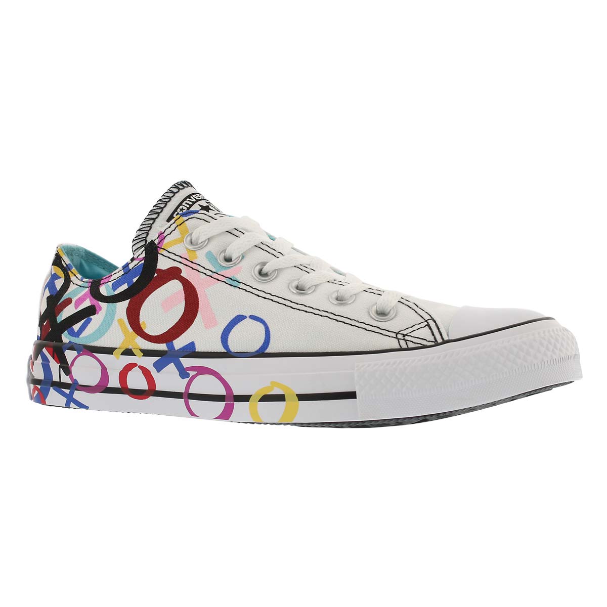 Lds CTAS Bleeding Love Ox wht/mlti snkr