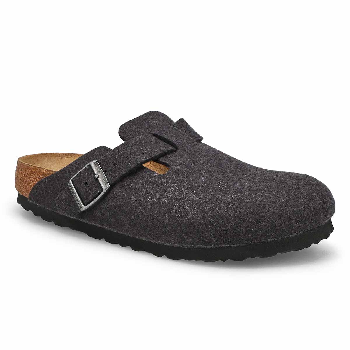 Birkenstock Women's BOSTON charcoal felt clogs - Narrow 160373