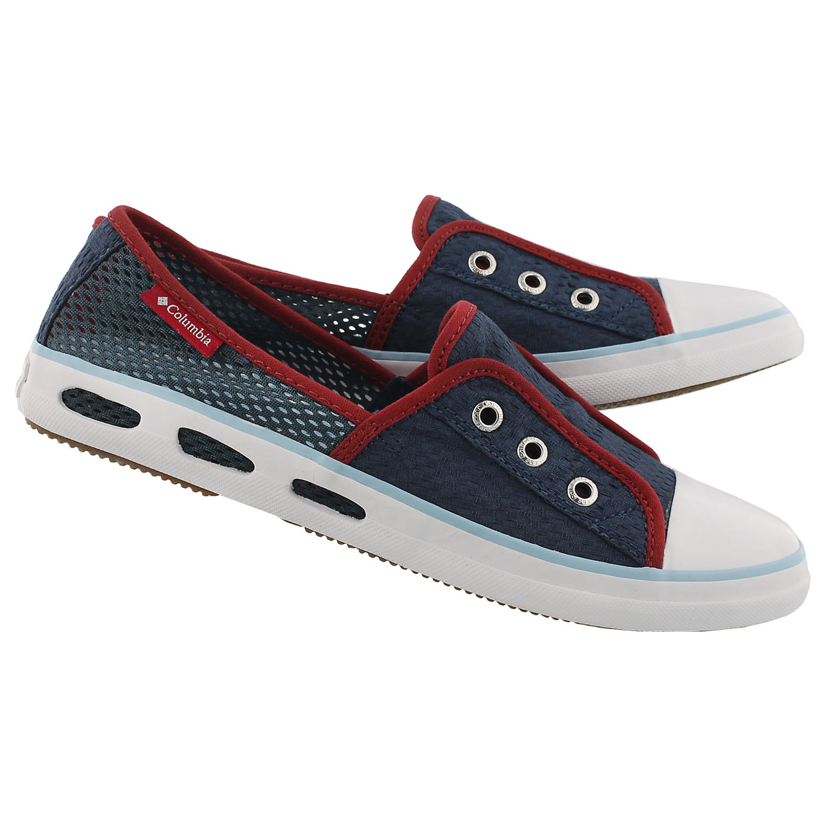 Lds Vulc N Vent Bombie blue slip on