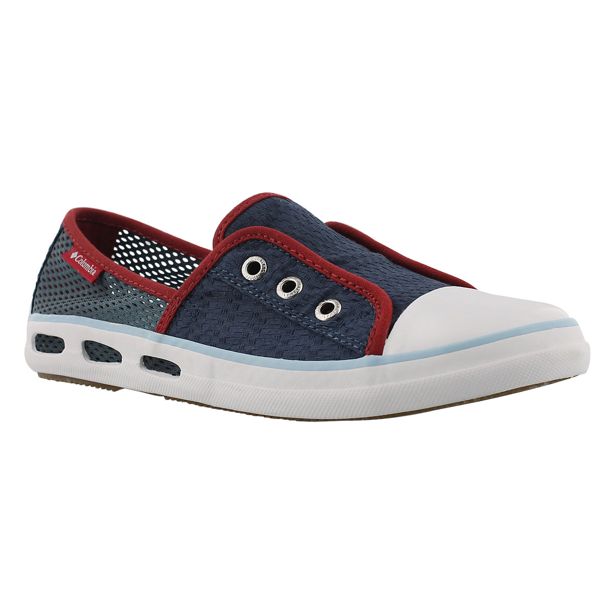 Lds Vulc N Vent Bombie blue slip on