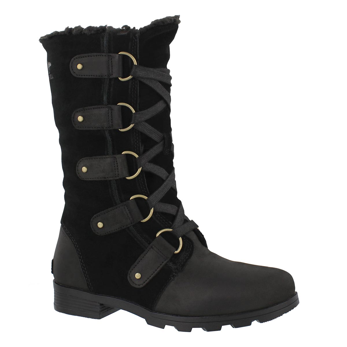 Women's EMELIE LACE black waterproof boots
