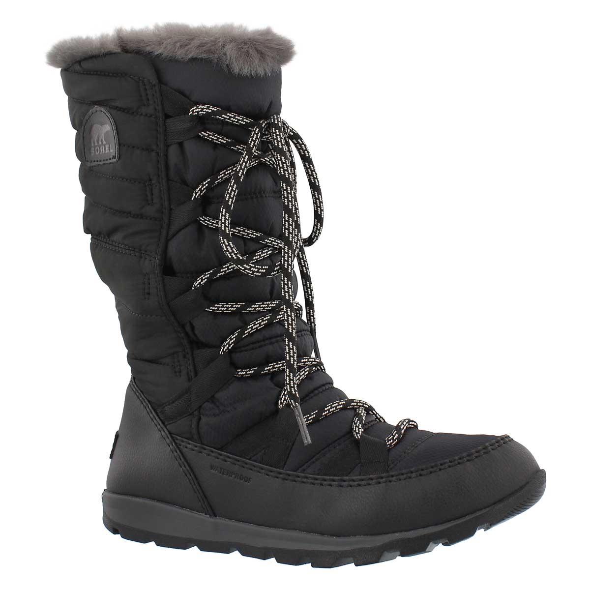 Women's WHITNEY LACE black waterproof winter boots