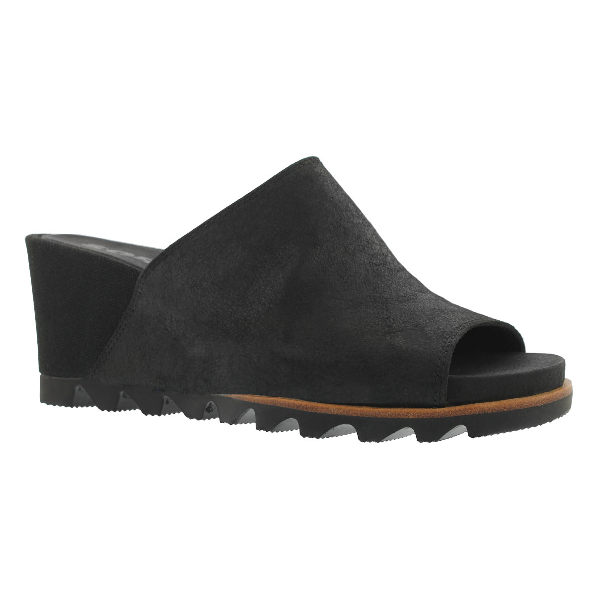 Lds Joanie Mule II black wedge sandal