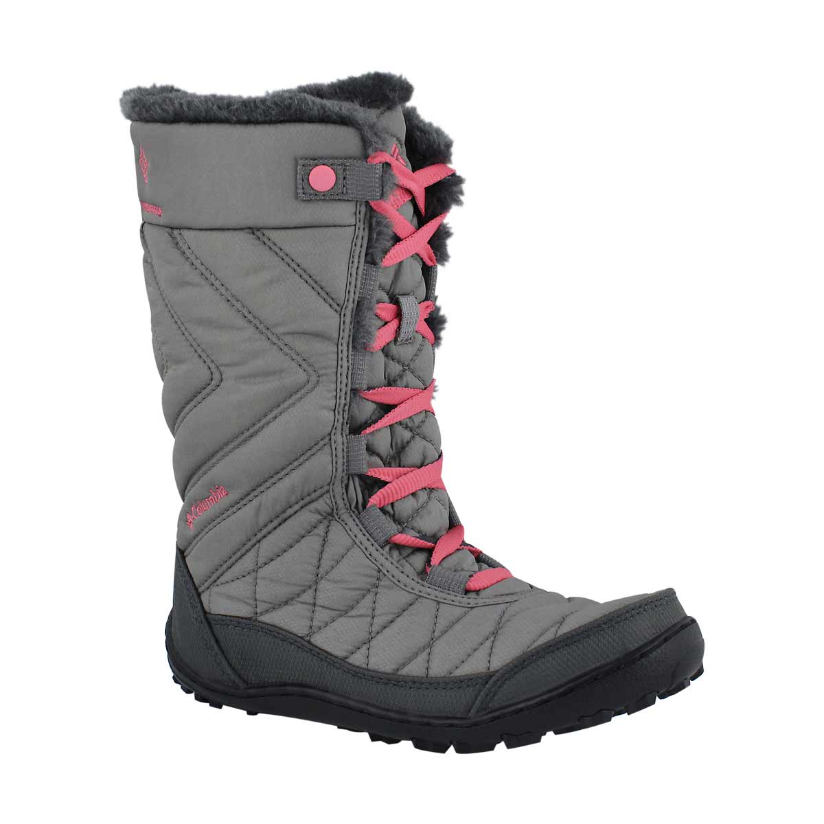 Grls Minx Mid III gry/pnk wtpf wntr boot
