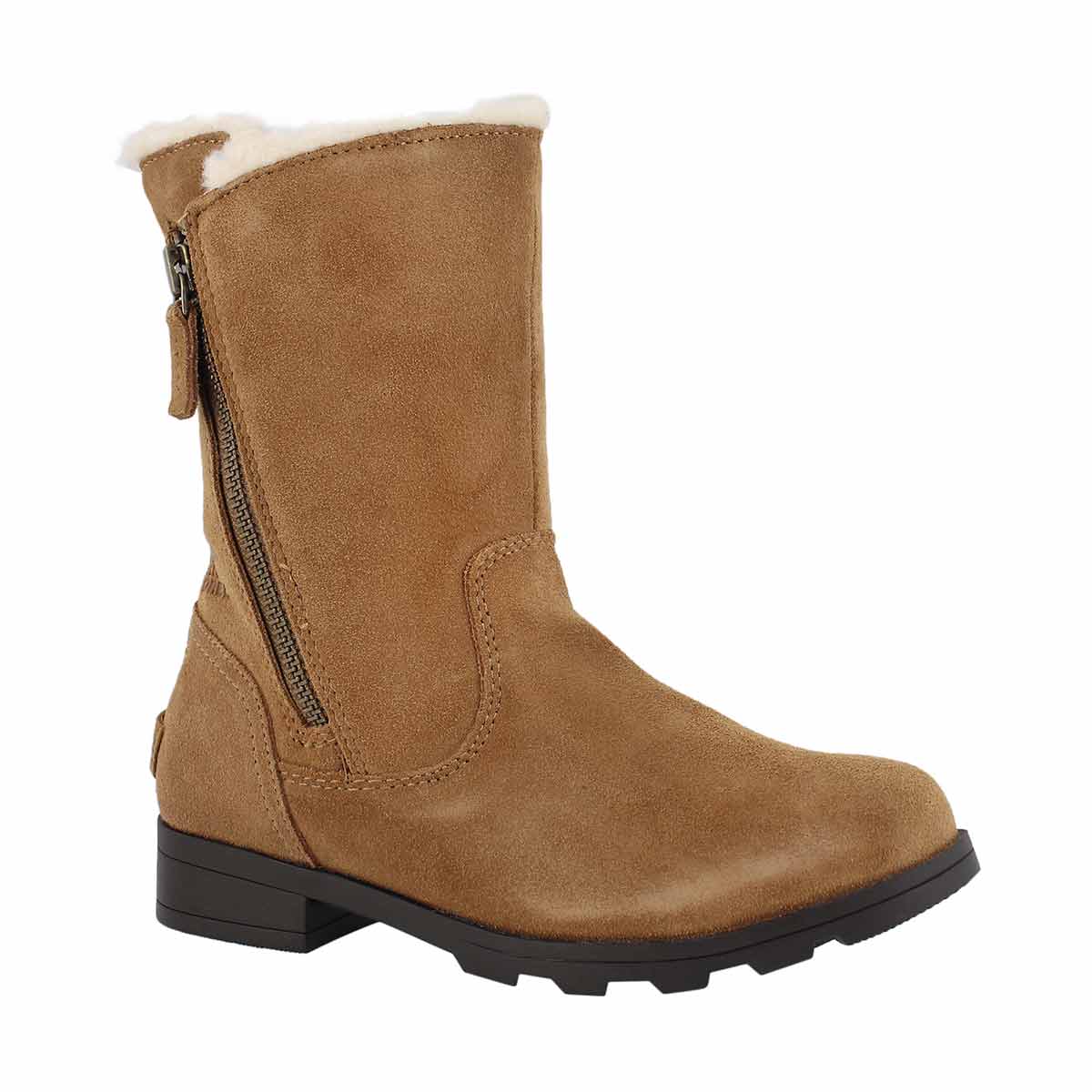 Grls Emelie Foldover cml brn casual boot