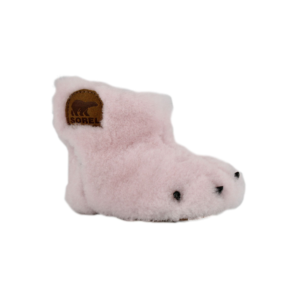 Inf Bear Paw dsty pnk boot slipper