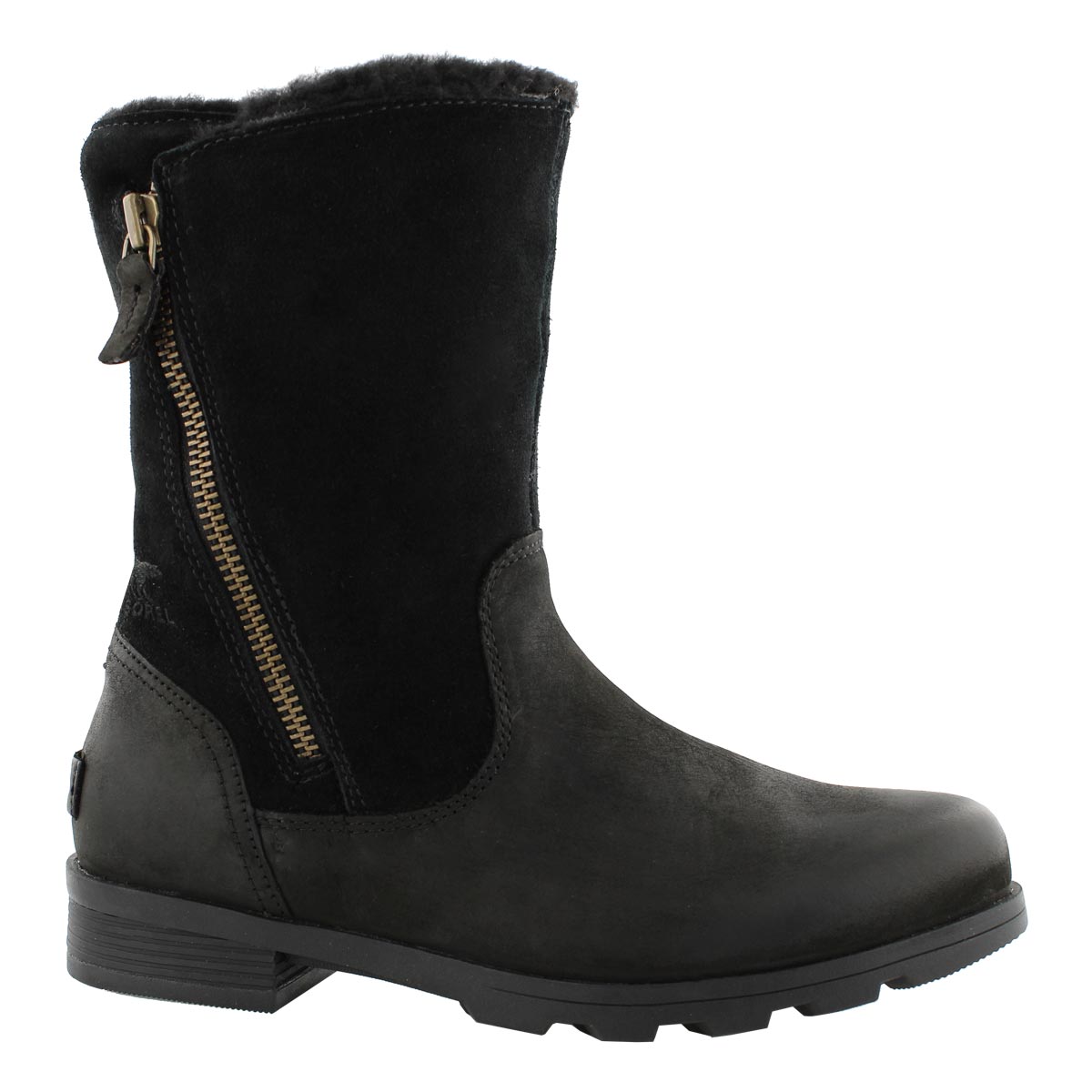 Lds Emelie Foldover blk casual boot
