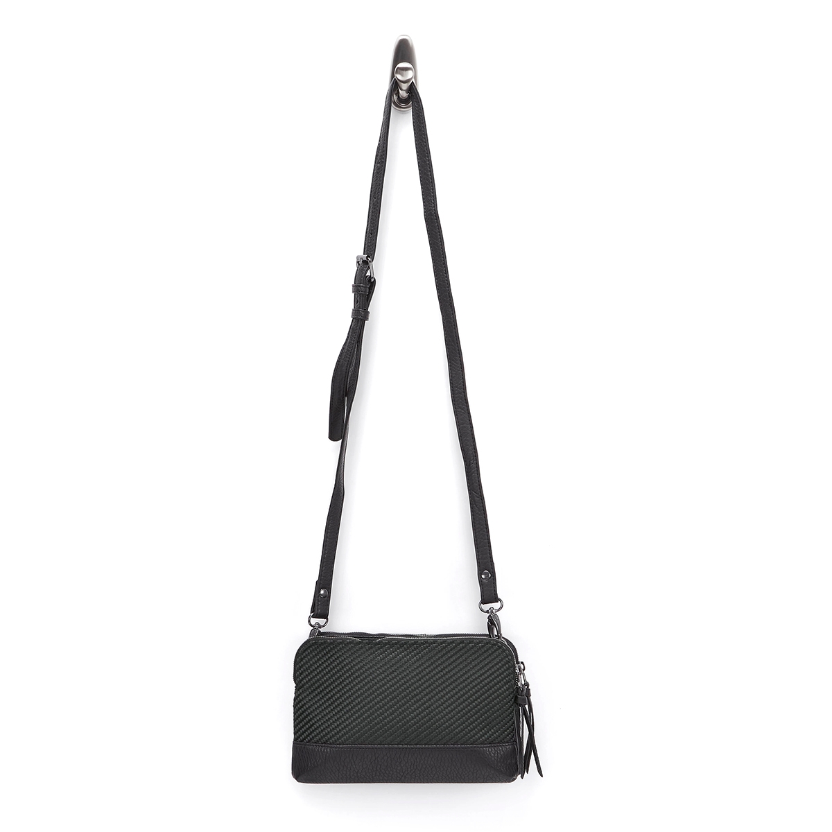 Lds Hands Off obsidian cross body bag