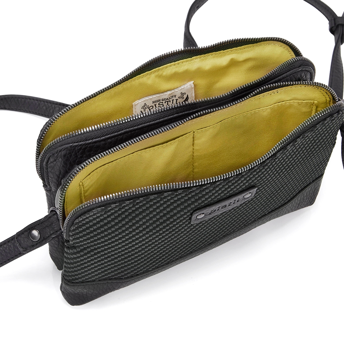 Lds Hands Off obsidian cross body bag