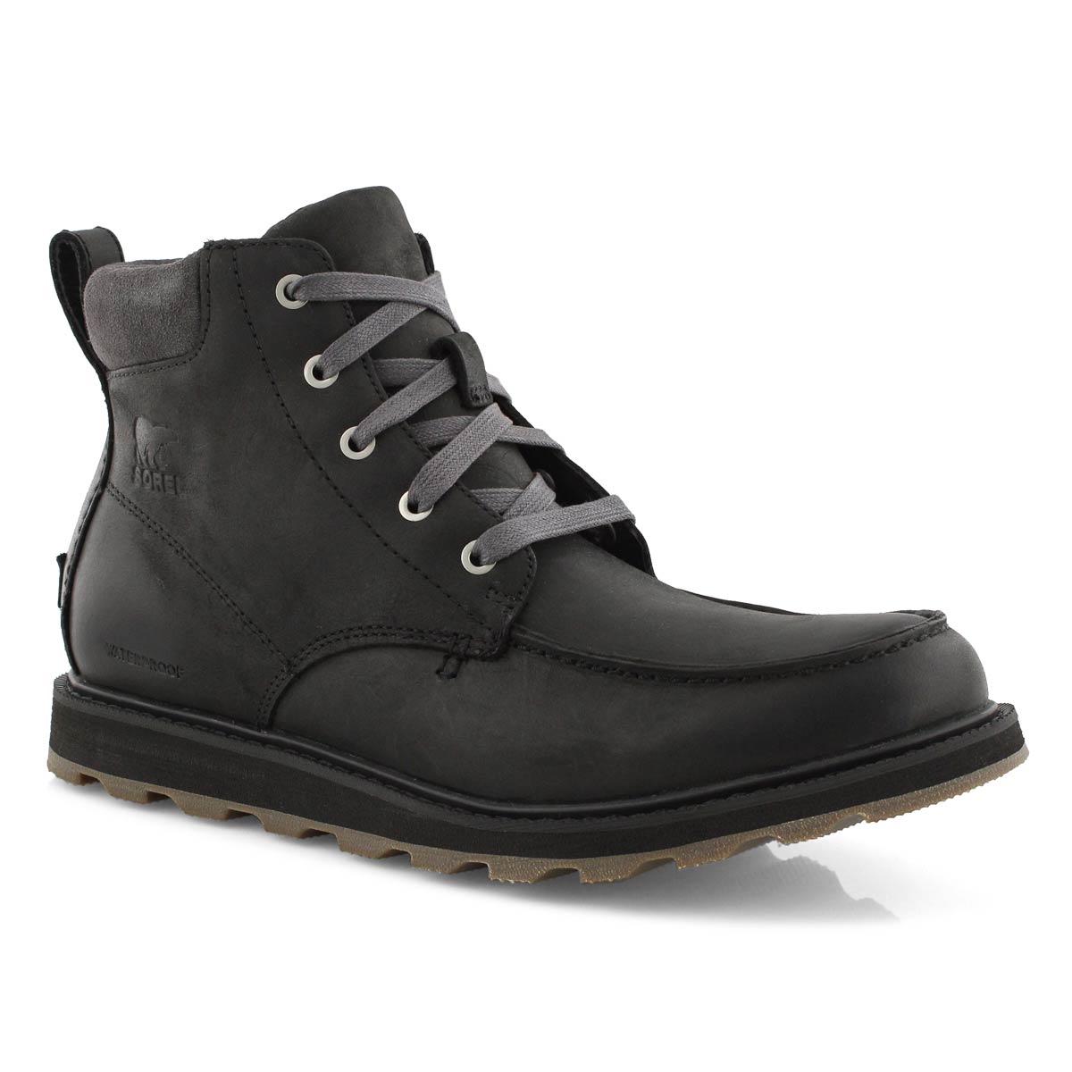 Mns Madson Moc Toe blk/drk gry wtpf boot